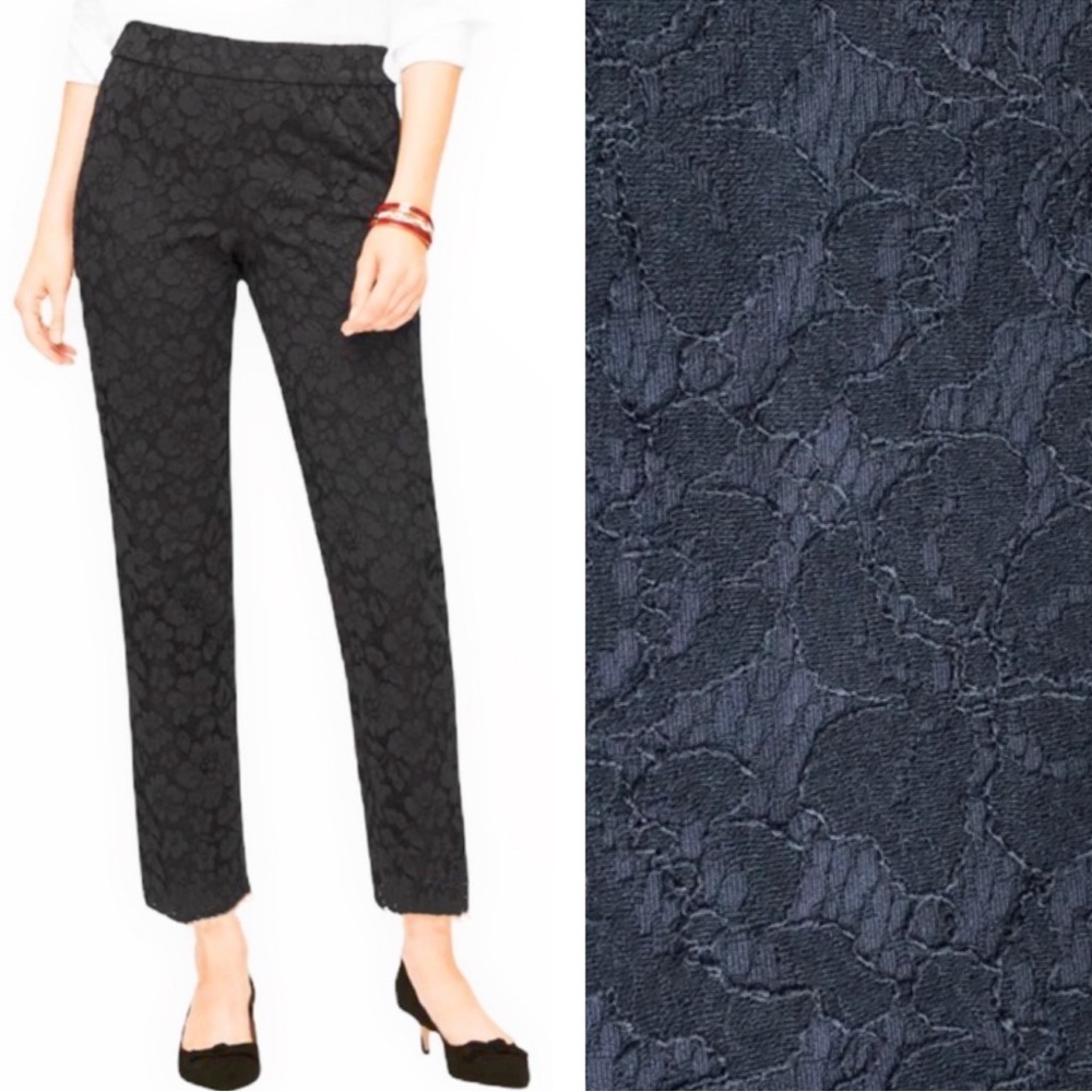 Elle lace formal ankle trouser pants M 10